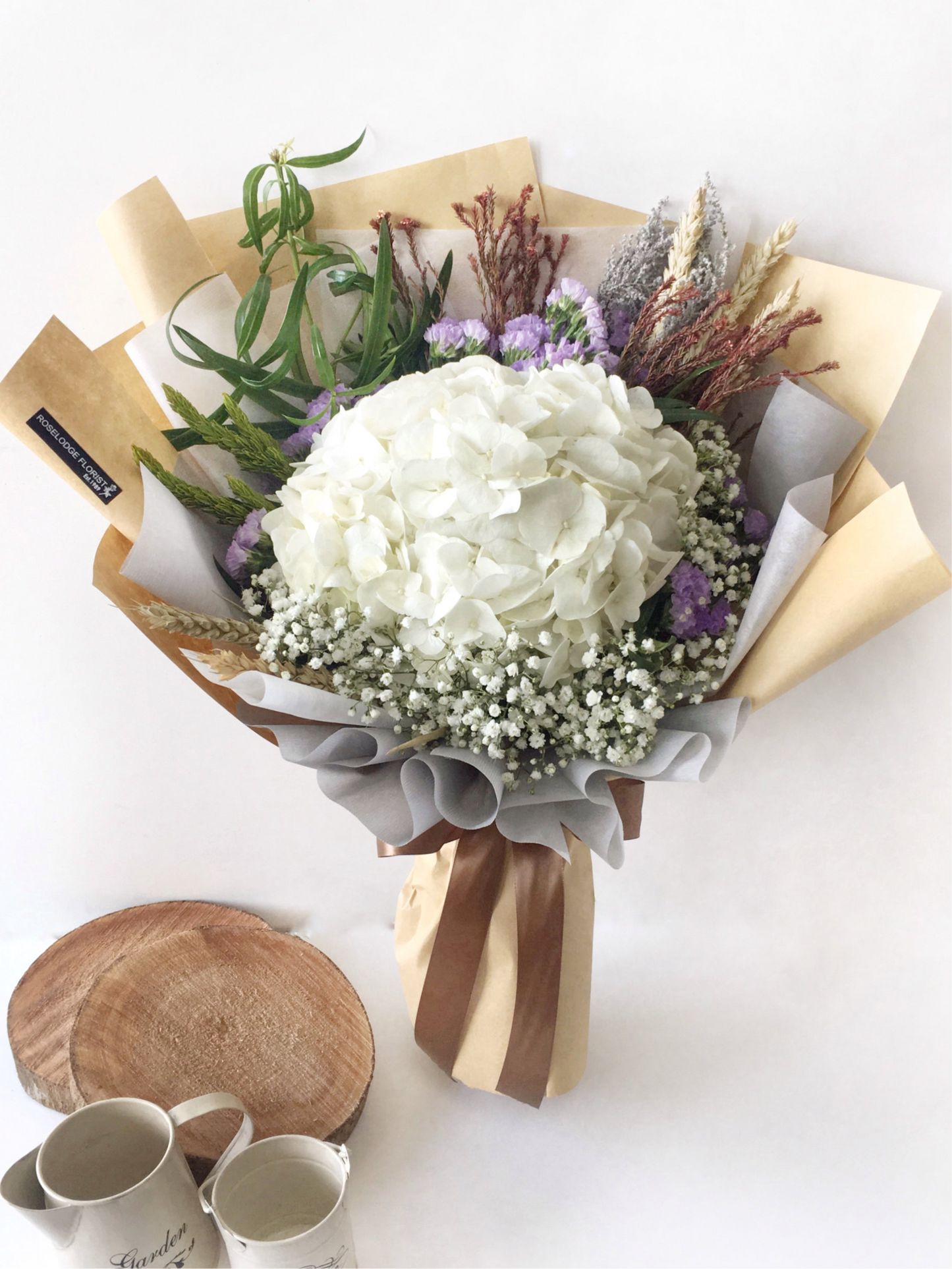 Barrel of Love [Hydrangea Bouquet]