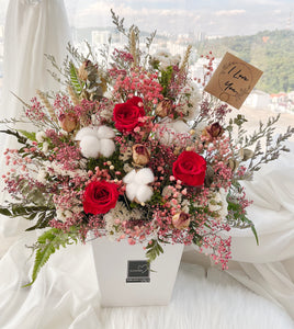 Only For You Barrel in Red [Preserved Rose]