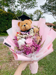 Pink Graduation Preserved Rose Bouquet